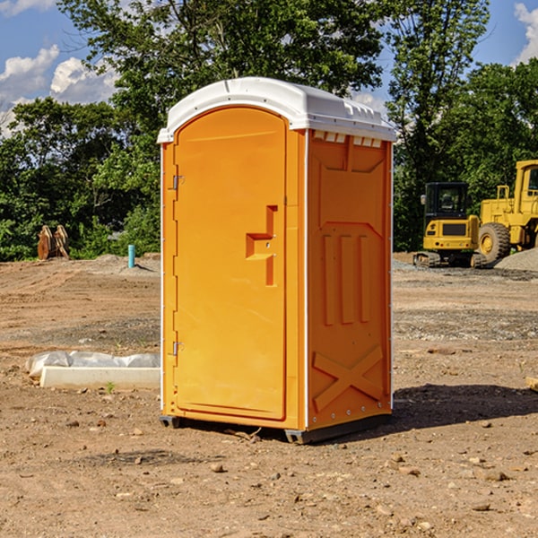 how often are the portable toilets cleaned and serviced during a rental period in Higginsville